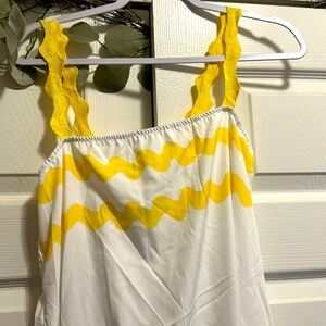 Long white and yellow dress